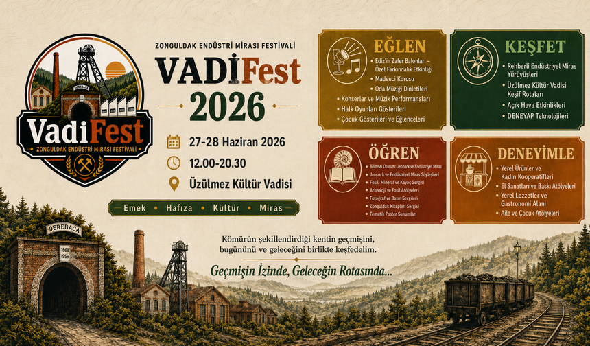 Zonguldak Endüstriyel Miras Festivali VadiFest 27 Haziran’da başlıyor