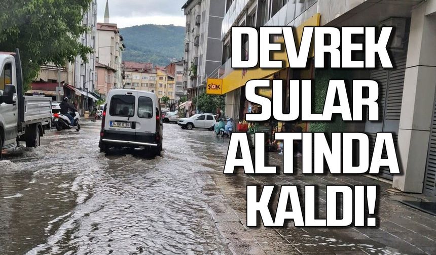 Devrek'te yollar sular altında kaldı