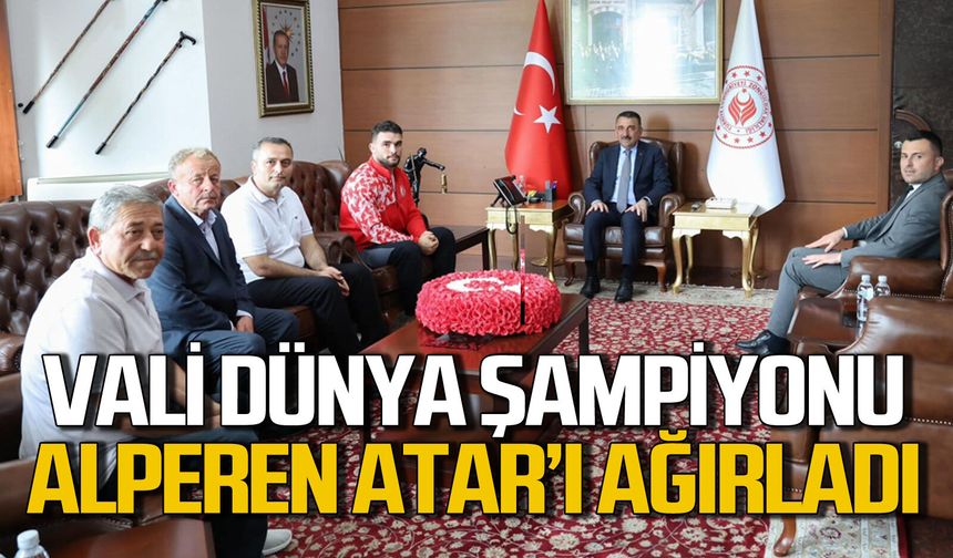 Vali Osman Hacıbektaşoğlu, Dünya Şampiyonu Alperen Atar’ı ağırladı