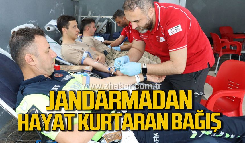 Jandarmadan hayat kurtaran bağış