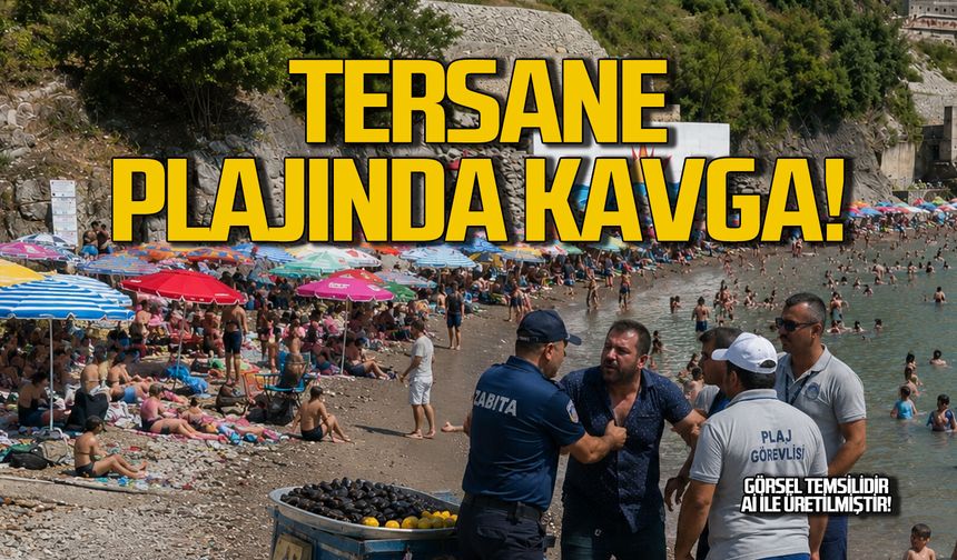 Tersane Plajı'nda kavga