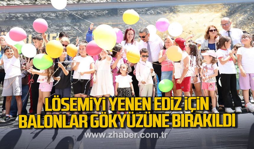 Lösemiyi yenen Ediz Asil için balonlar gökyüzüne bırakıldı