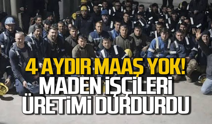 4 aydır maaş alamayan maden işçileri üretimi durdurdu