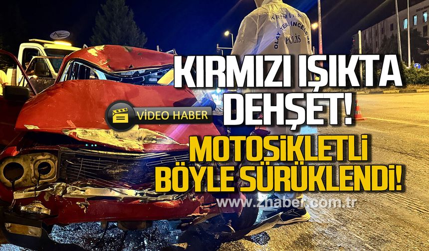 Karabük'te kırmızı ışıkta dehşet: Genç motosikletli 36,5 metre sürüklendi