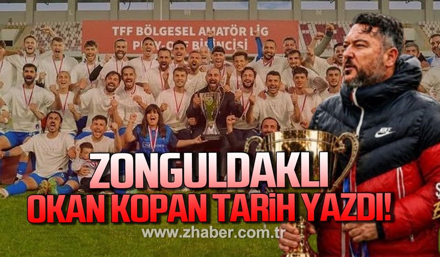 Zonguldaklı Okan Kopan tarihi yazmaya devam ediyor…. Adaletgücüspor'u 3. Lig'de...