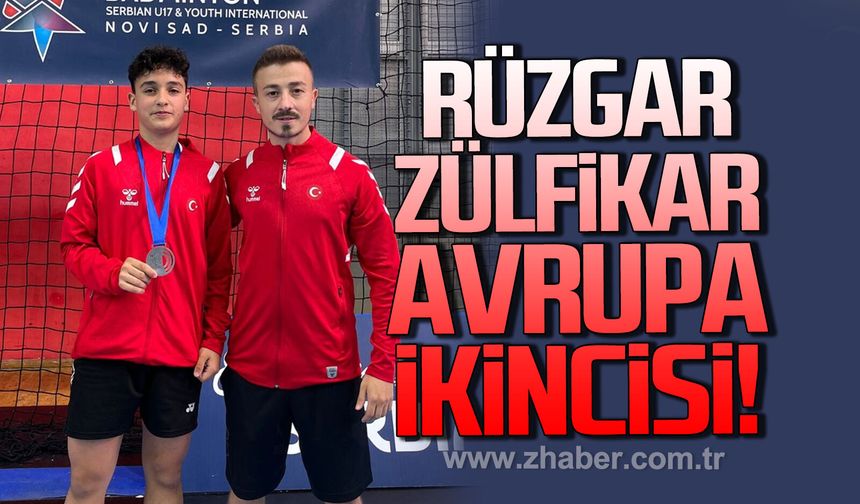 Rüzgar Zülfikar, Avrupa Şampiyonası’nda ikinci oldu