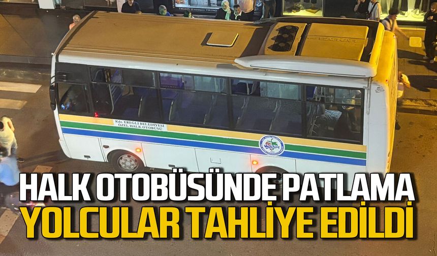 Halk otobüsünde büyük panik: Yolcular tahliye edildi