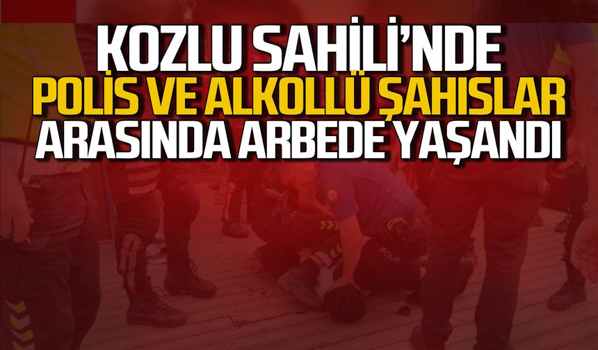 Kozlu sahilinde polis ve vatandaşlar arasında arbede yaşandı