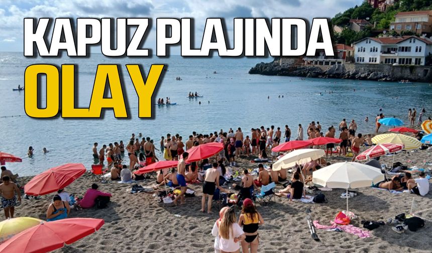 Kapuz Plajı’nda olay!