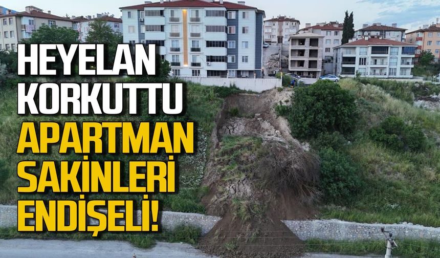 Heyelan tehlikesi: Toprak kütlesi yola indi