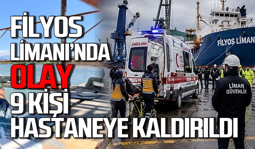 Filyos Limanı'nda olay! 9 kişi hastaneye kaldırıldı