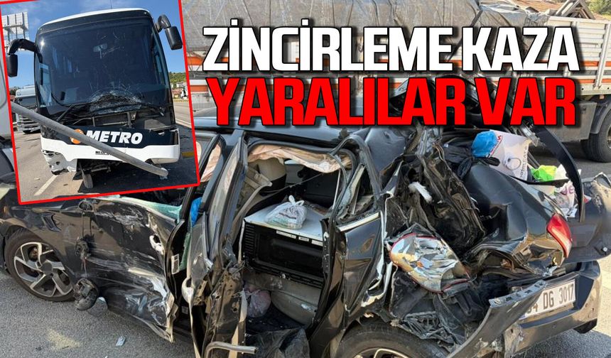 Zincirleme trafik kazası: Yaralılar var