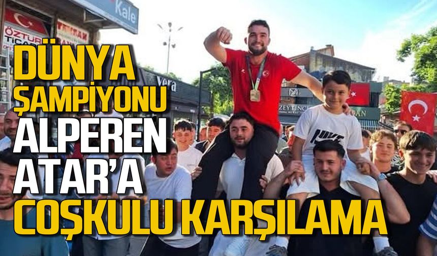 Zonguldaklı Dünya Şampiyonu güreşçi Alperen Atar’a coşkulu karşılama