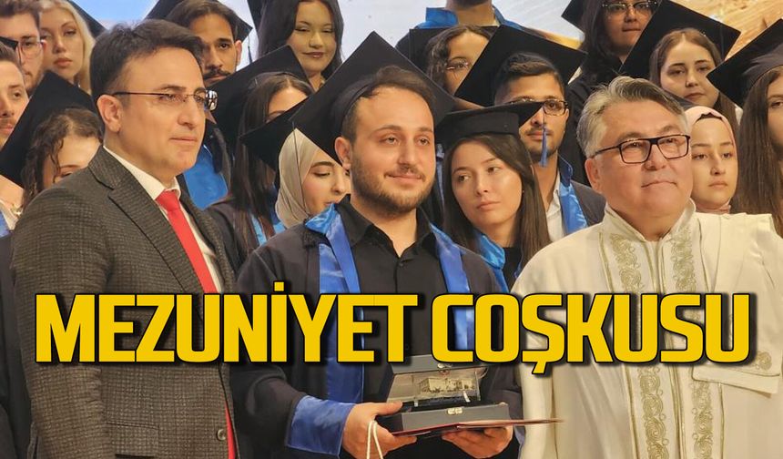 BEUN'de dereceye giren öğrenciler mezuniyet coşkusu yaşadı