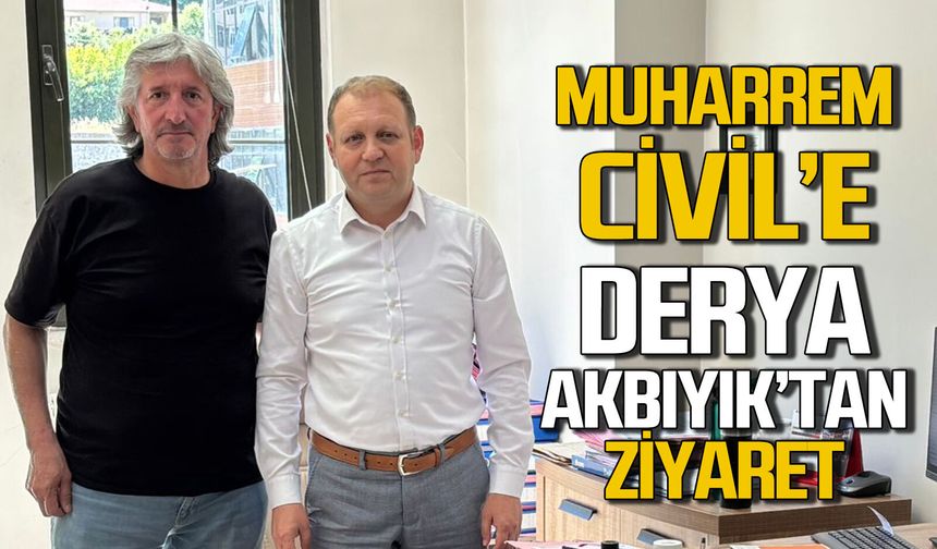 Zonguldak Milli Emlak Müdürü Muharrem Civil'e Derya Akbıyık'tan ziyaret