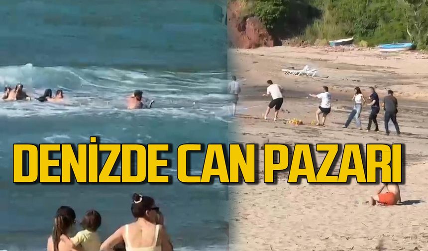 Denizde boğulma tehlikesi geçiren 2 kişi için seferber oldular
