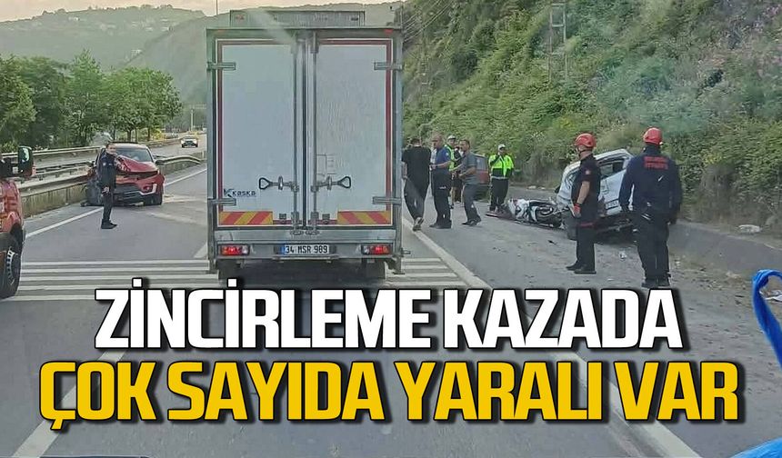 Zincirleme kazada çok sayıda kişi yaralandı