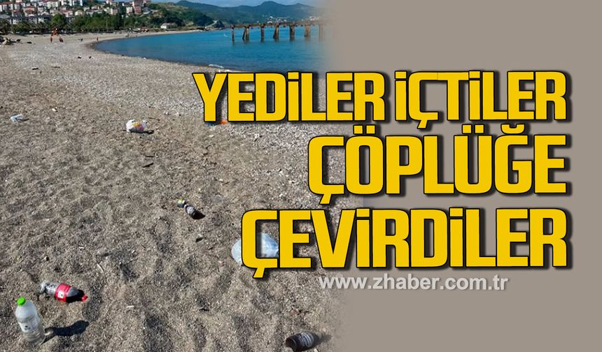 Filyos sahili çöplüğe döndü: Vatandaşlar tepkili