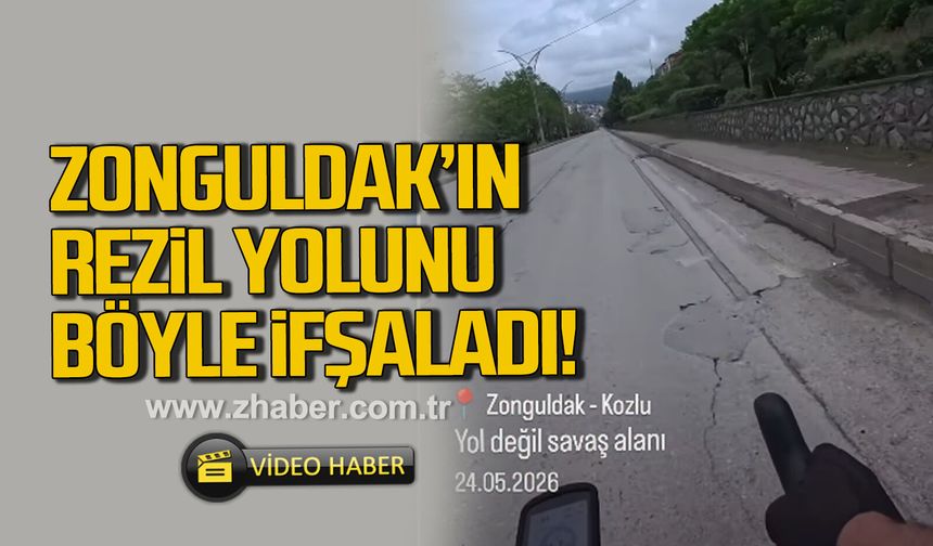 Zonguldak'ın rezil yolunu böyle ifşaladı