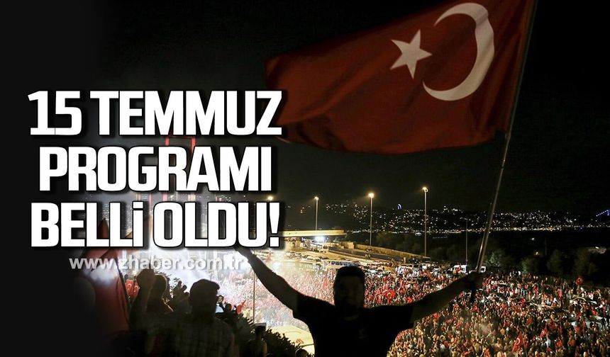 Zonguldak’ta 15 Temmuz programı belli oldu