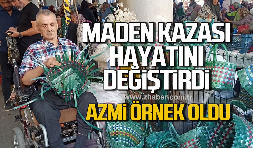 Madende geçirdiği iş kazası nedeniyle engelli kalan vatandaşın azmi örnek oldu