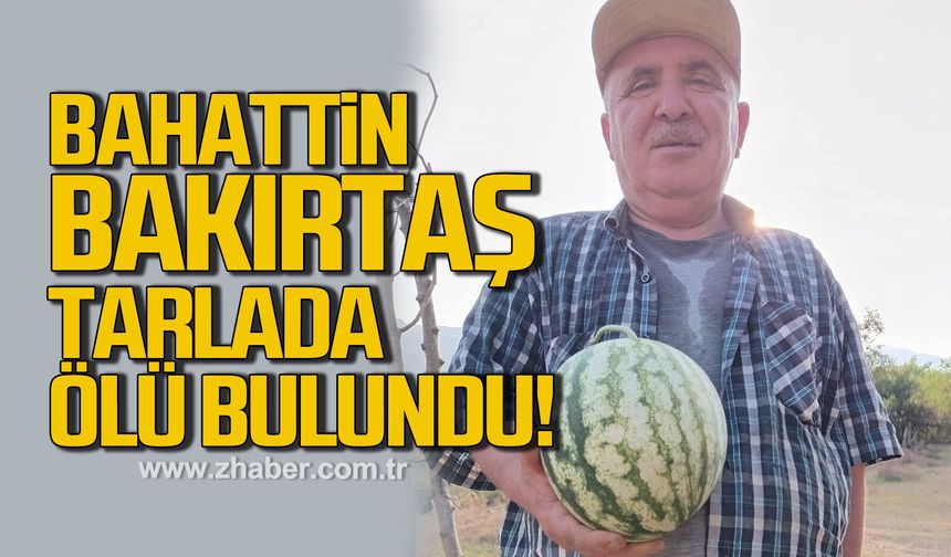 65 Yaşındaki Bahattin Bakırtaş tarlada ölü bulundu