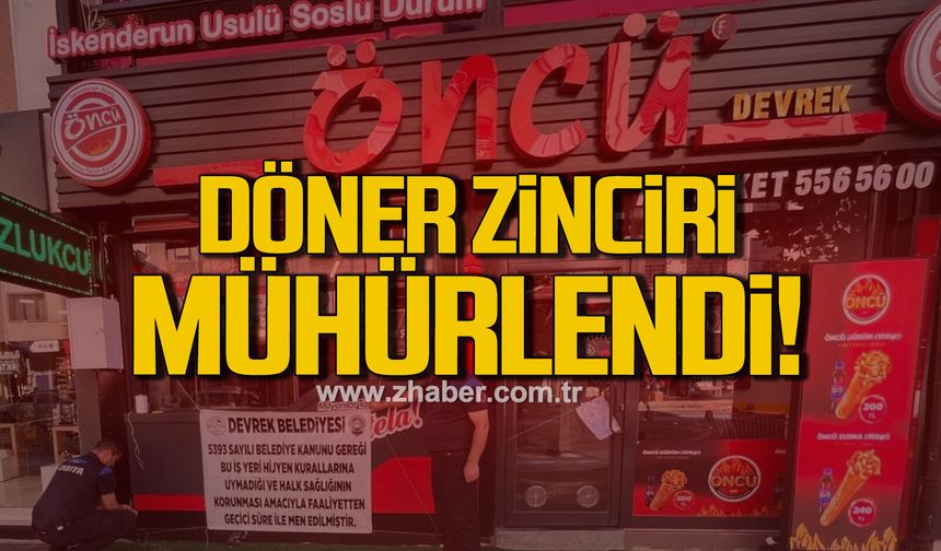 Devrek'te kurallara uymayan iş yeri mühürlendi