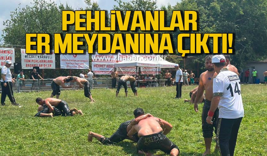Kozlu'da pehlivanlar er meydanına çıktı