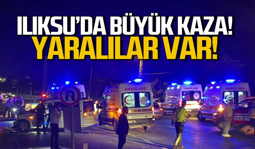Ilıksu'da büyük kaza... Çok sayıda yaralı var