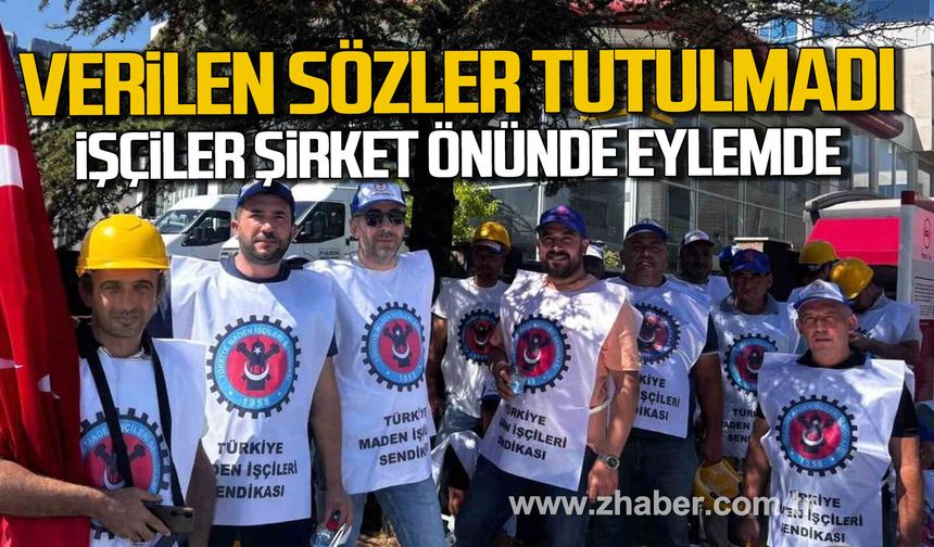 Doruk Madencilik işçileri eylemde. Verilen sözler tutulmadı.