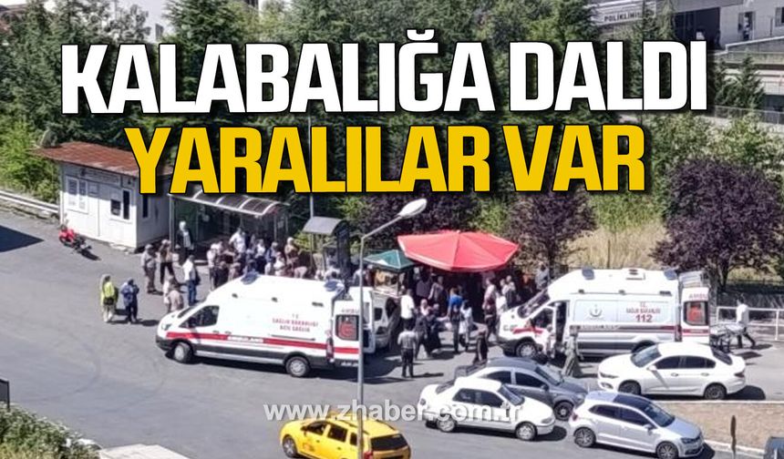 Zonguldak'ta otomobil kalabalığa daldı. Yaralılar var.