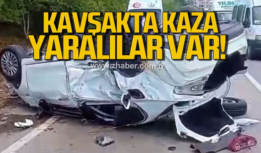 Bartın’da çayırlar kavşağı’nda korkutan kaza