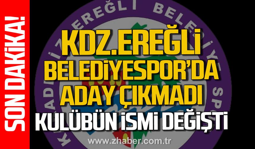 Kdz. Ereğli Belediyespor Kongresinde aday çıkmadı, Kulübün ismi değişti.