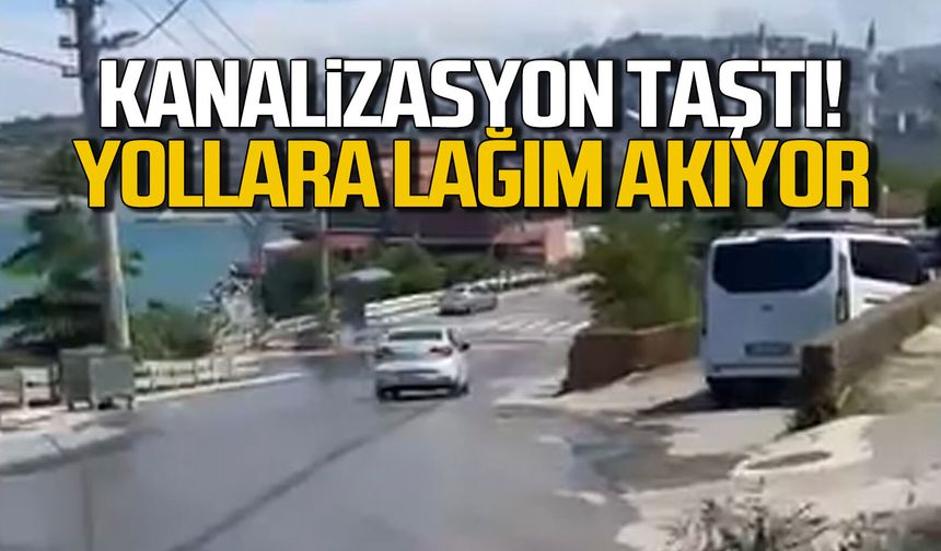 Kanalizasyon taştı! Ana caddeyi lağım suyu bastı