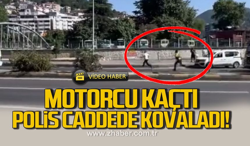 Zonguldak’ta polis-motorcu kovalamacası