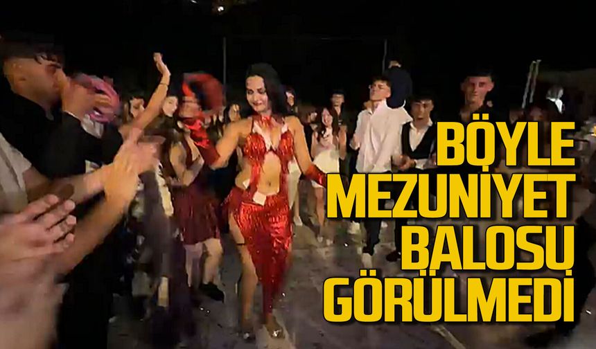Mehmet Çelikel Lisesi mezuniyet törenine dansöz damga vurdu