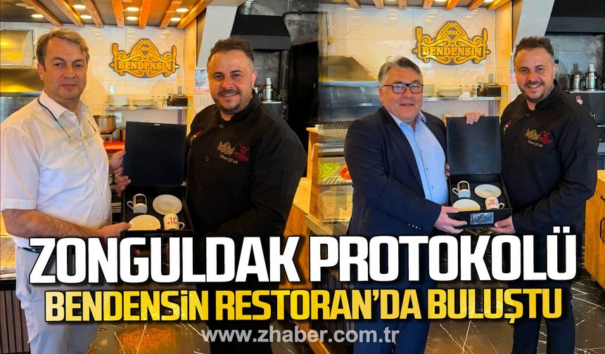 Zonguldak'ta protokol üyelerinden Bendensin Restoran’a ziyaret.