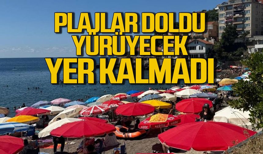 Zonguldak'ta plajlar doldu... Yürüyecek yer kalmadı