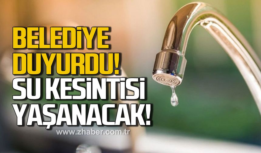 Kilimli Belediyesi uyardı: Saat 13.00’e kadar su verilemeyecek