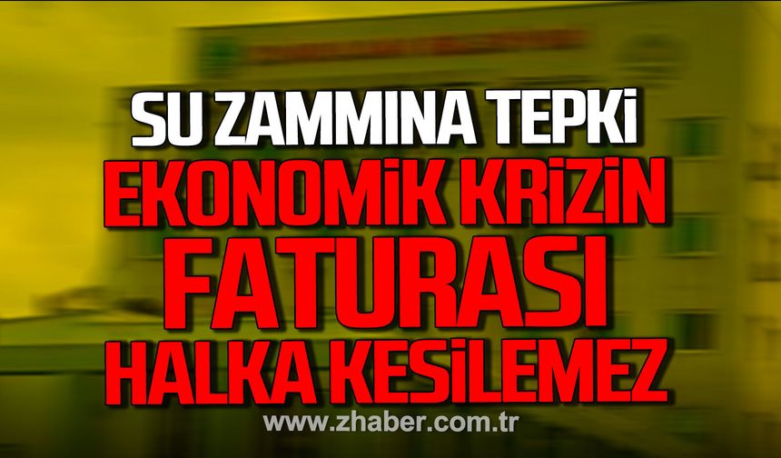 Türkiye Komünist Partisi'nden su zammına tepki.