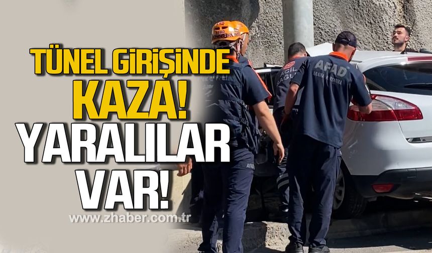 Kilimli Uzunkum tüneli girişinde kaza: Yaralılar var