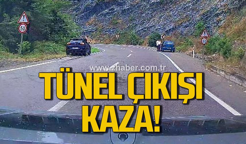 Gökgöl tüneli çıkışında yağmur kazaya yol açtı