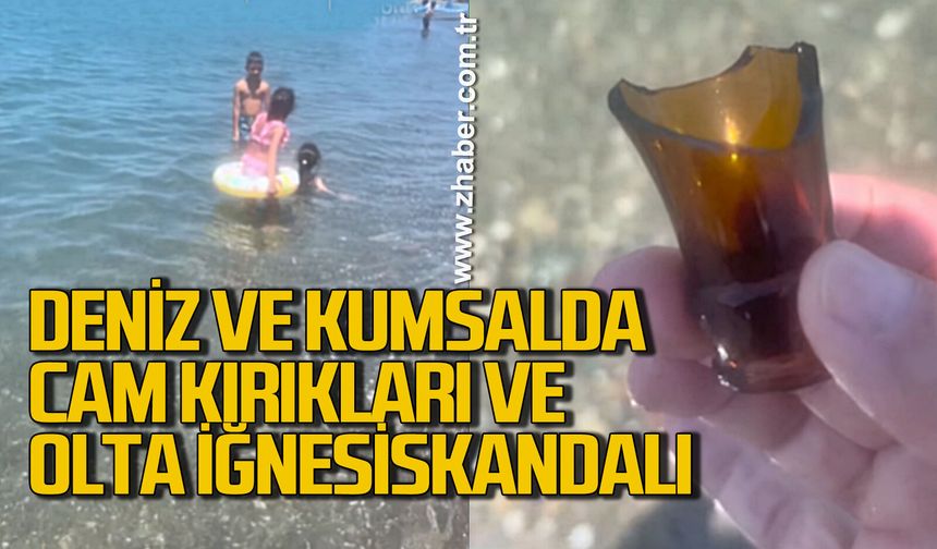 Denize atılan cam parçaları ve olta iğneleri büyük tepki!