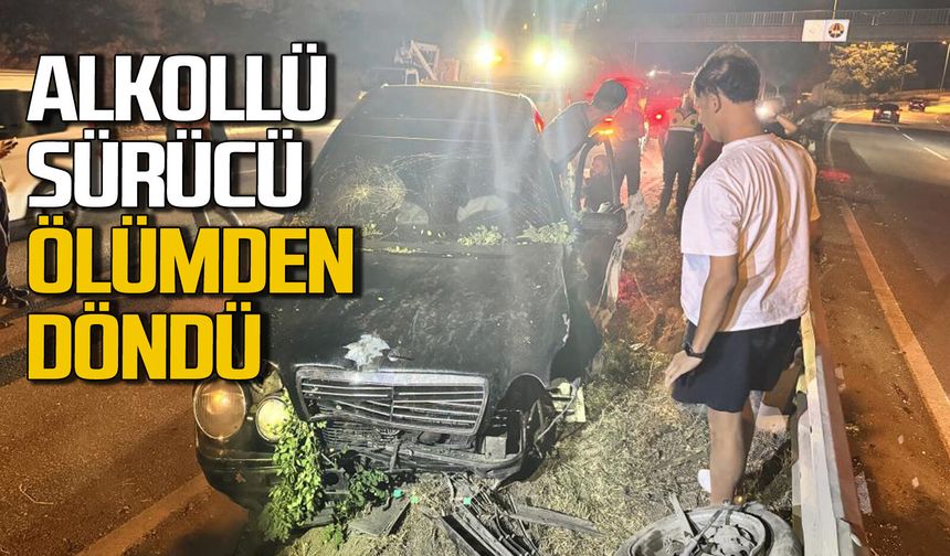 Alkollü sürücü ölümden döndü: Ortalık savaş alanına döndü