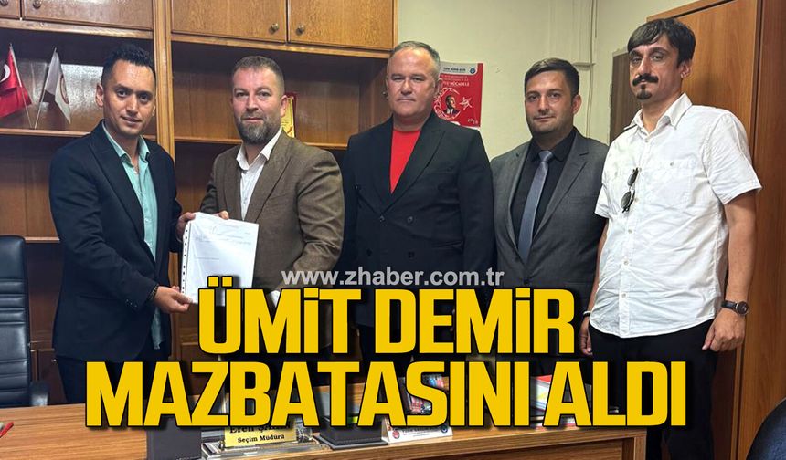 Ümit Demir mazbatasını aldı