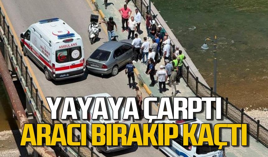 Yayaya çarpan sürücü otomobilini bırakıp kaçtı