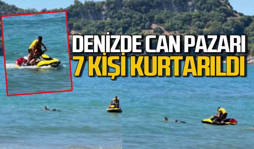 Denizde can pazarı: 7 kişiyi ölümden döndü