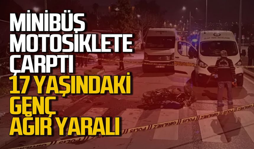 Zonguldak’ta minibüs motosikletle çarpıştı: 17 yaşındaki sürücü ağır yaralandı