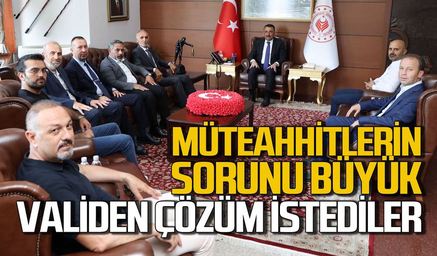 Zonguldaklı müteahhitlerin sorunları büyük: Valiye dertlerini anlattılar
