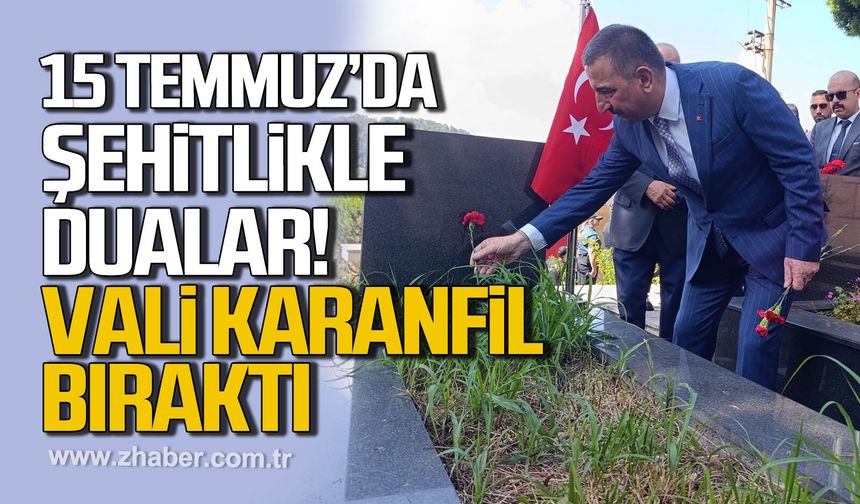 Zonguldak'ta 15 Temmuz Demokrasi ve Milli Birlik Günü'nde şehitlik ziyareti